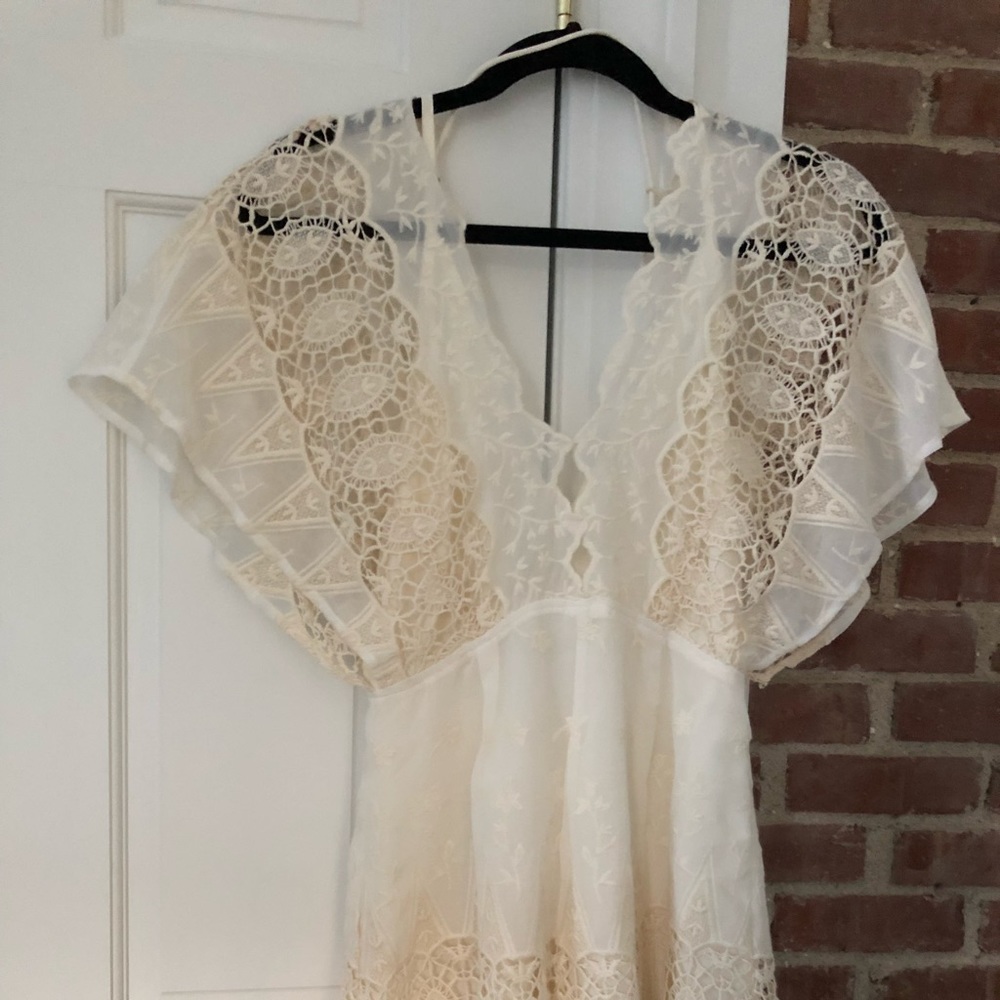 White lace romper by ASTR